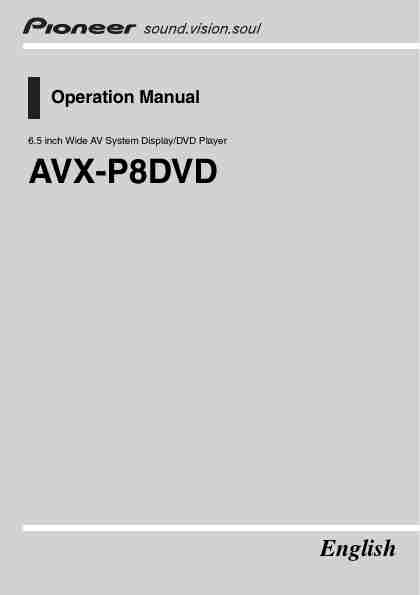 Pioneer DVD Player AVX-P8DVD-page_pdf